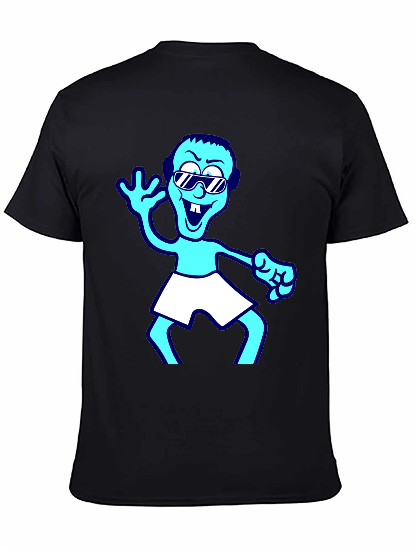 Cartoon Graphic T-Shirt - Black