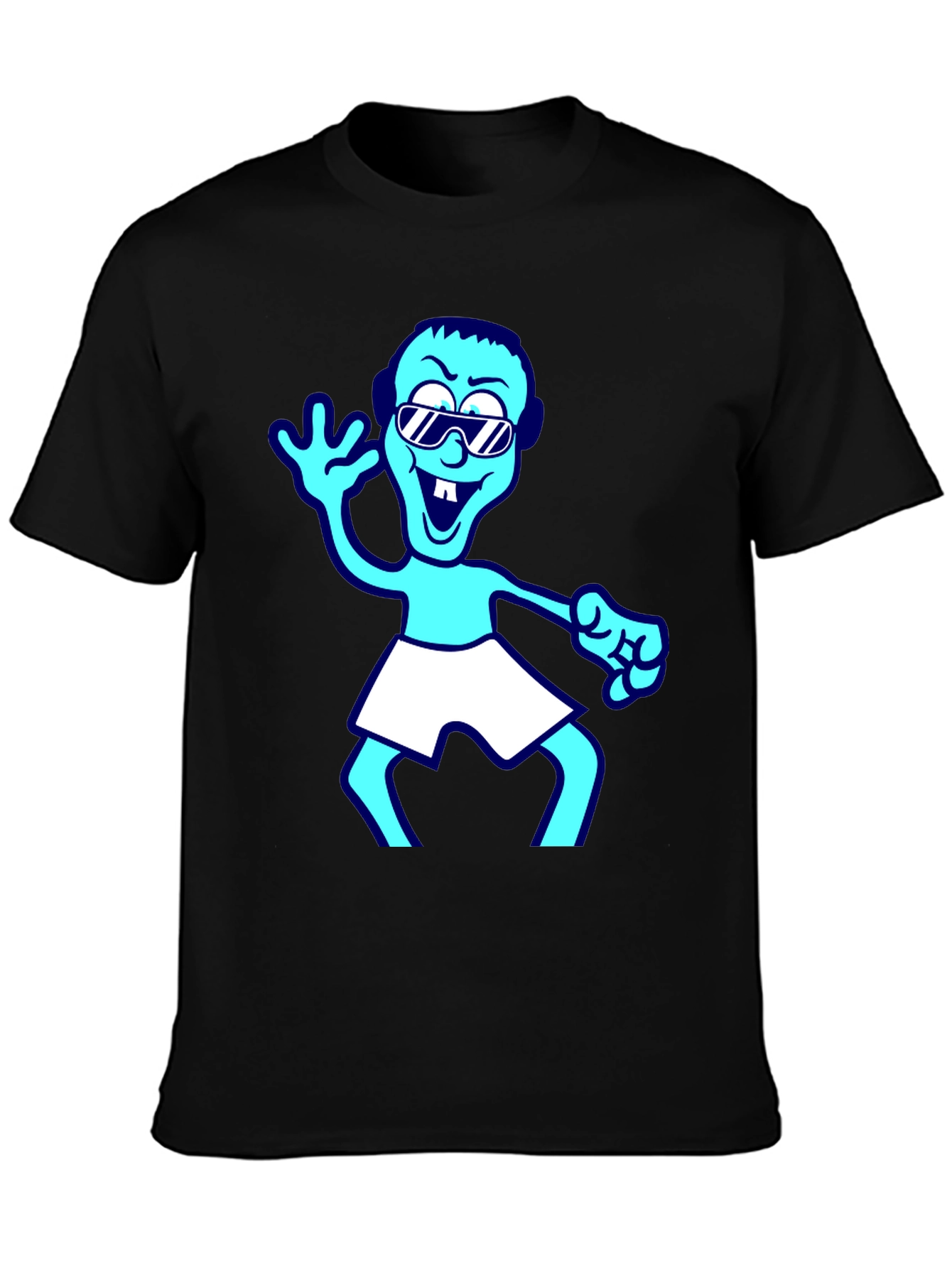 Cartoon Graphic T-Shirt - Black