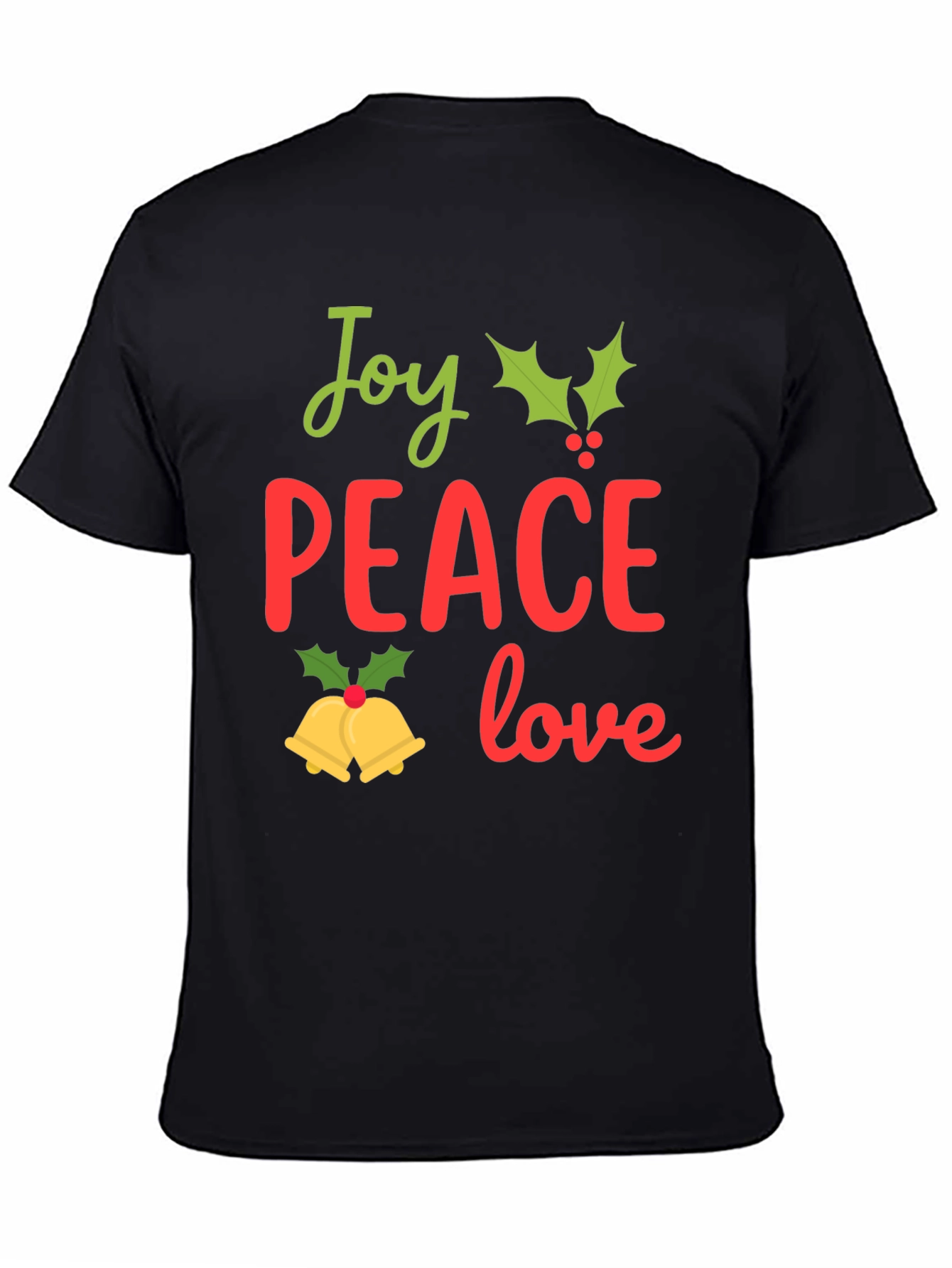 Joy Peace Love Christmas T-Shirt Festive Holiday Tee