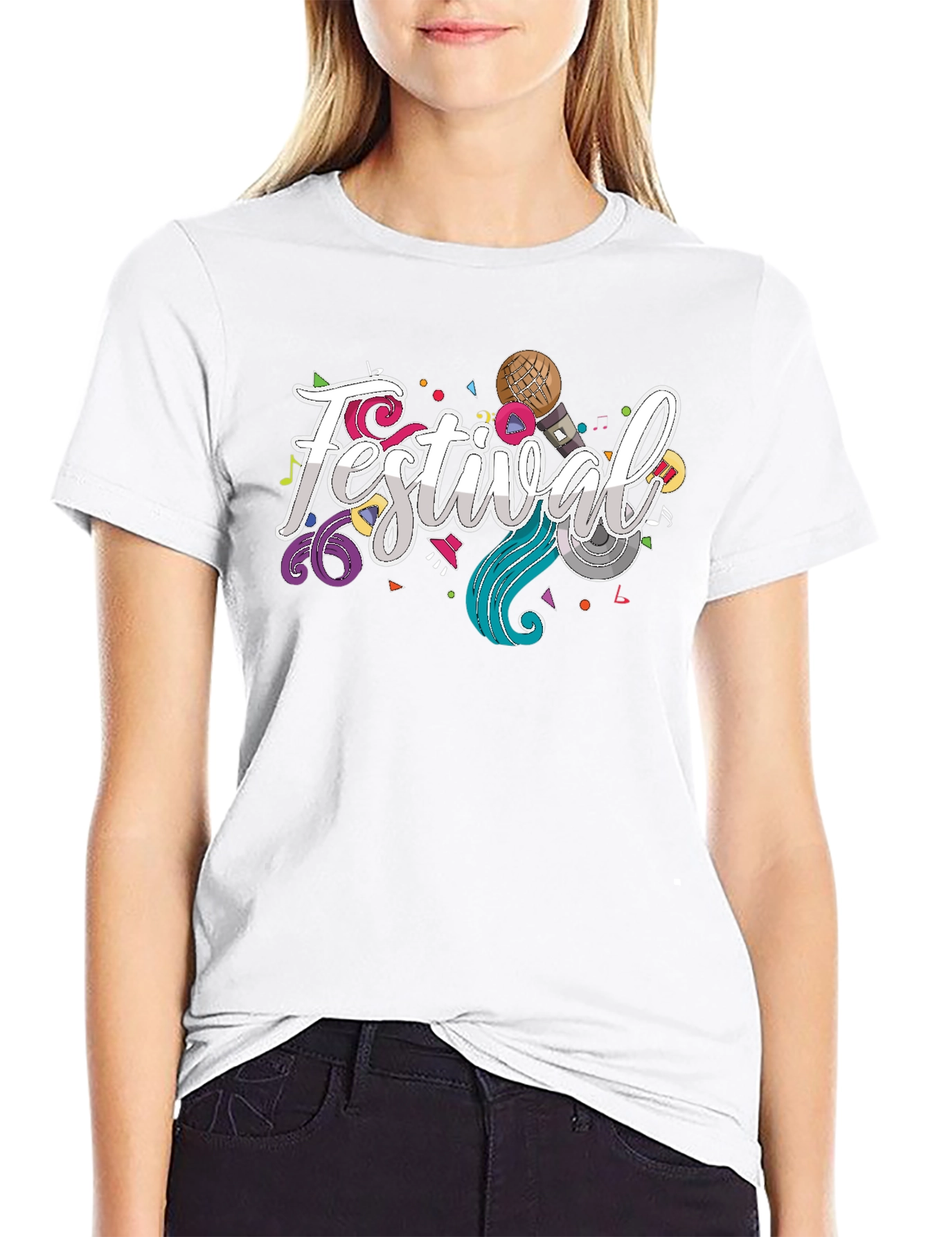 Festival Graphic T-Shirt - Stylish Party Tee