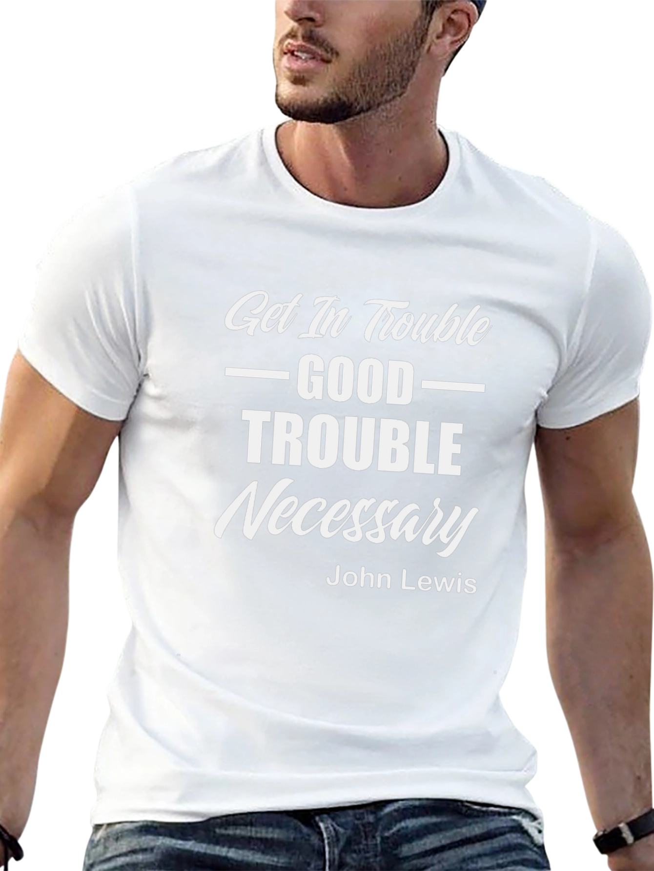 Get In Trouble Good Trouble Necessary Graphic Tee