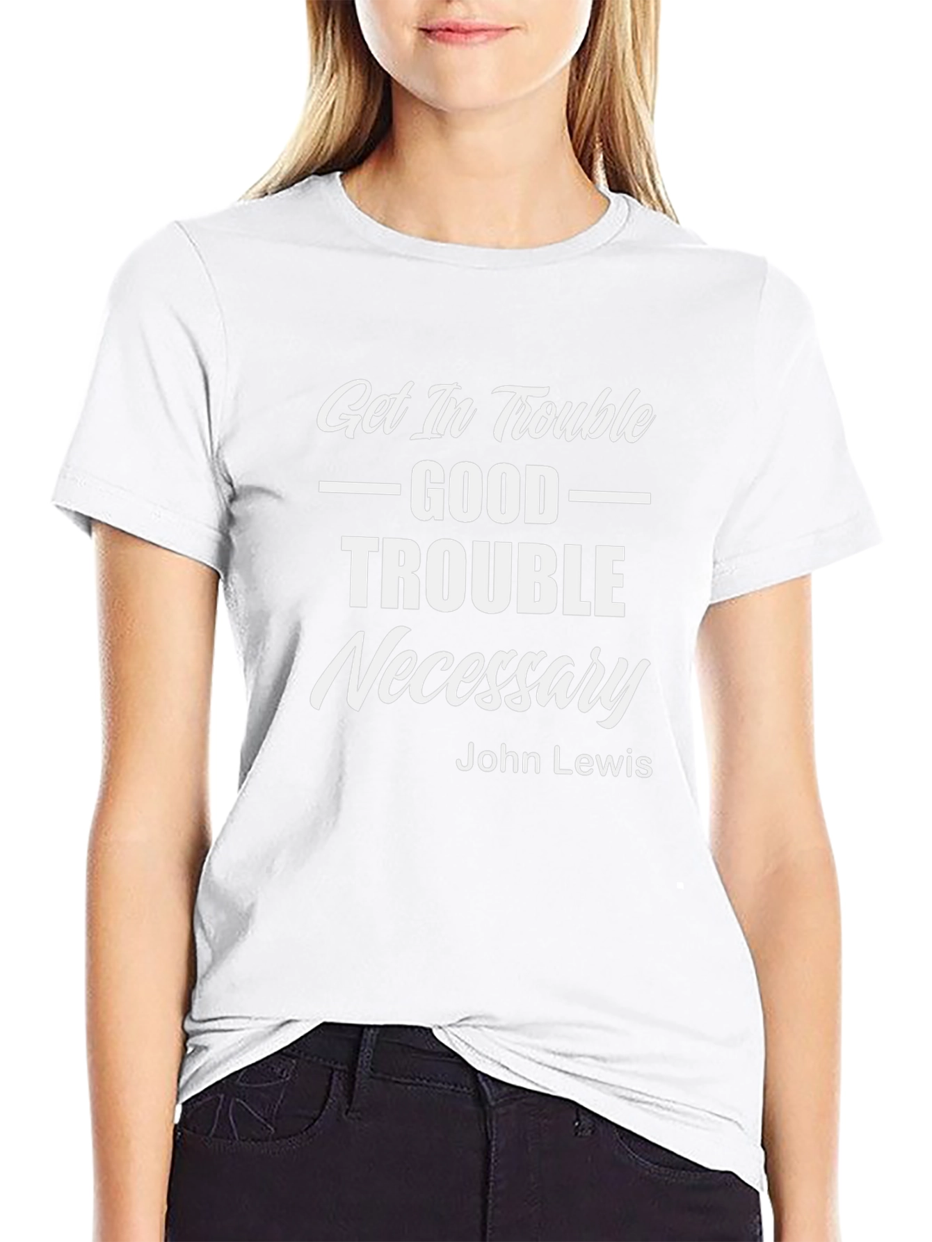 Get In Trouble Good Trouble Necessary Graphic Tee
