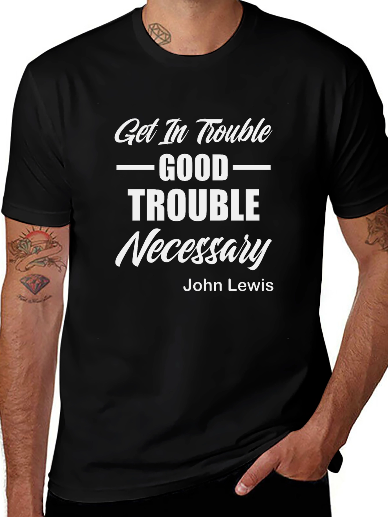 Get In Trouble Good Trouble Necessary Graphic Tee