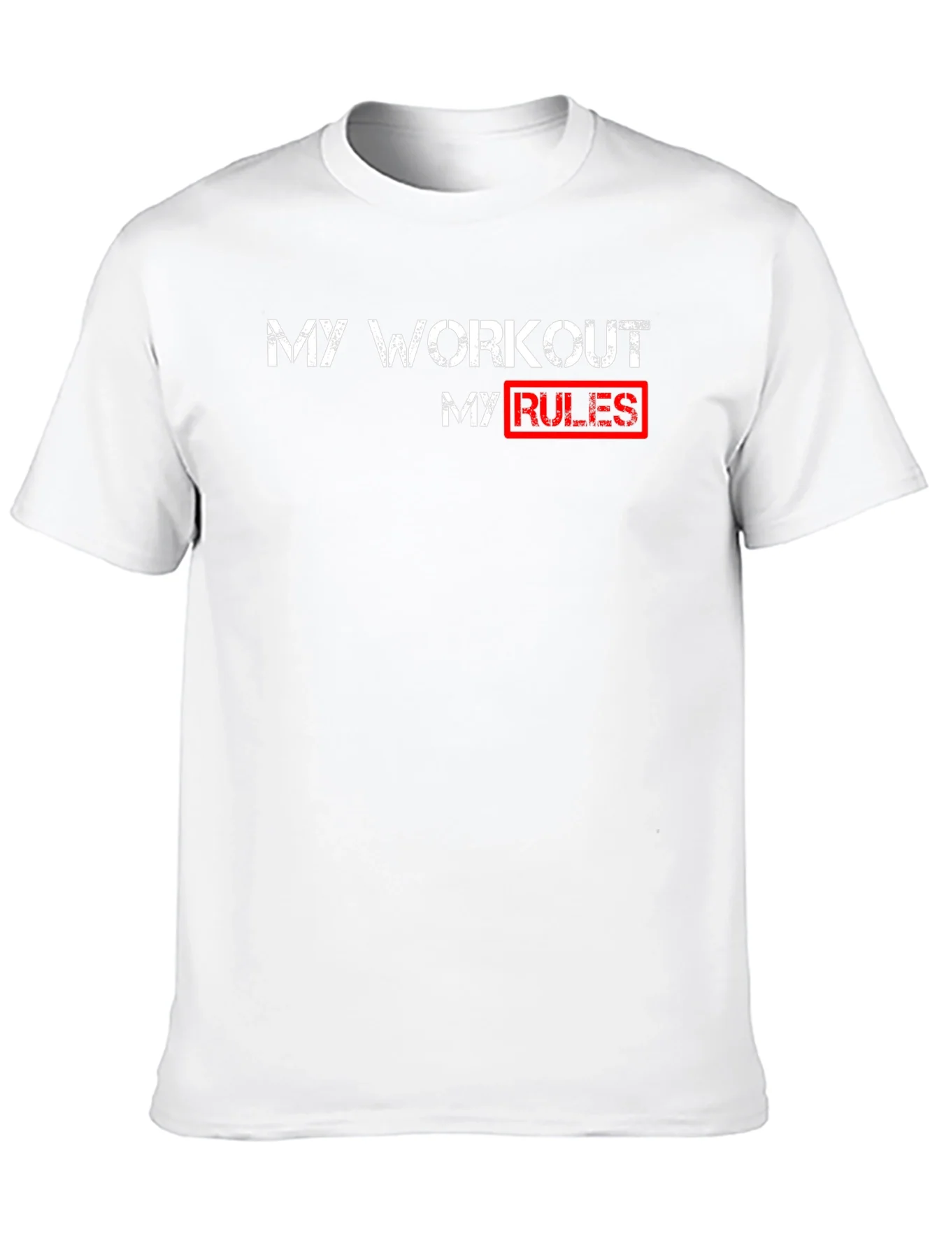 Workout Rules T-Shirt - Black Cotton Gym Tee