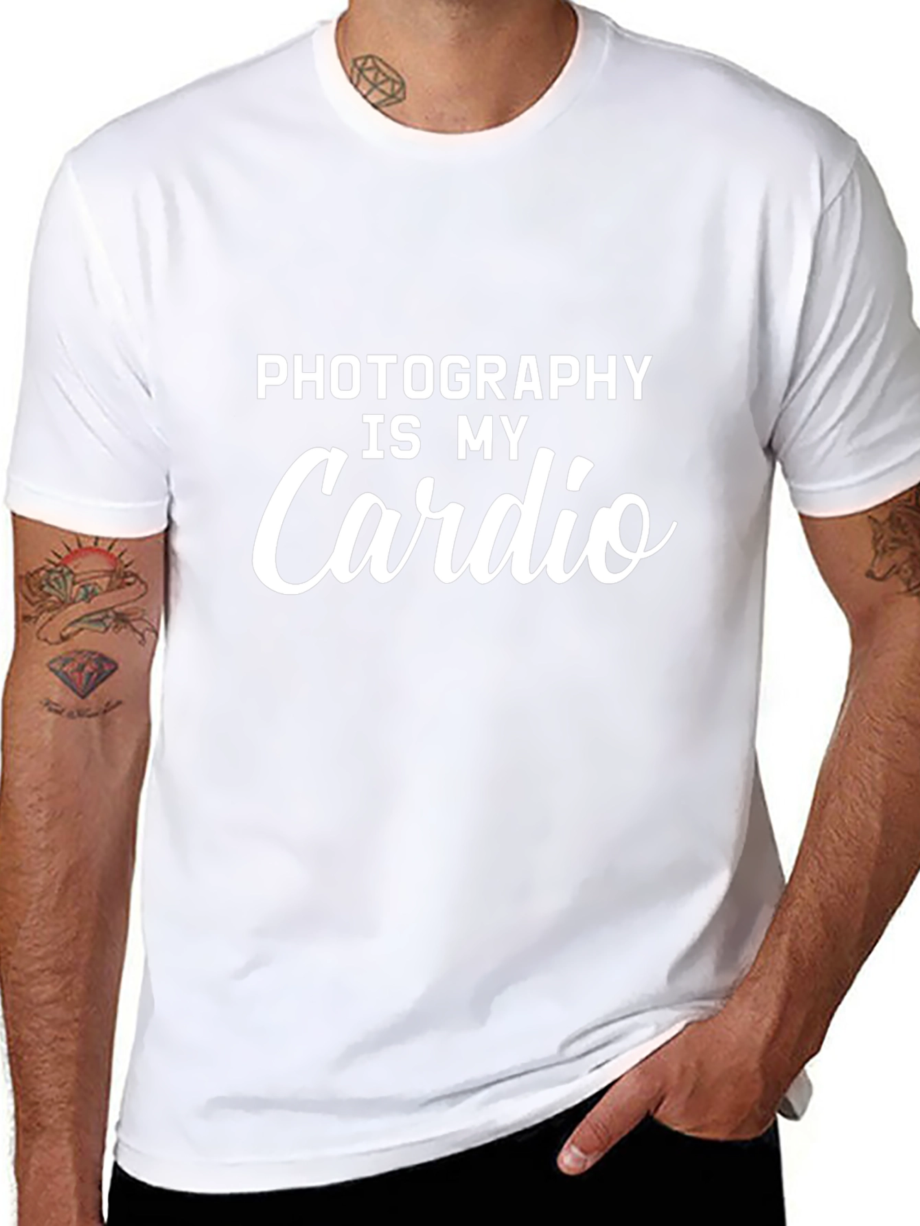 Photography Is My Cardio - Black T-Shirt