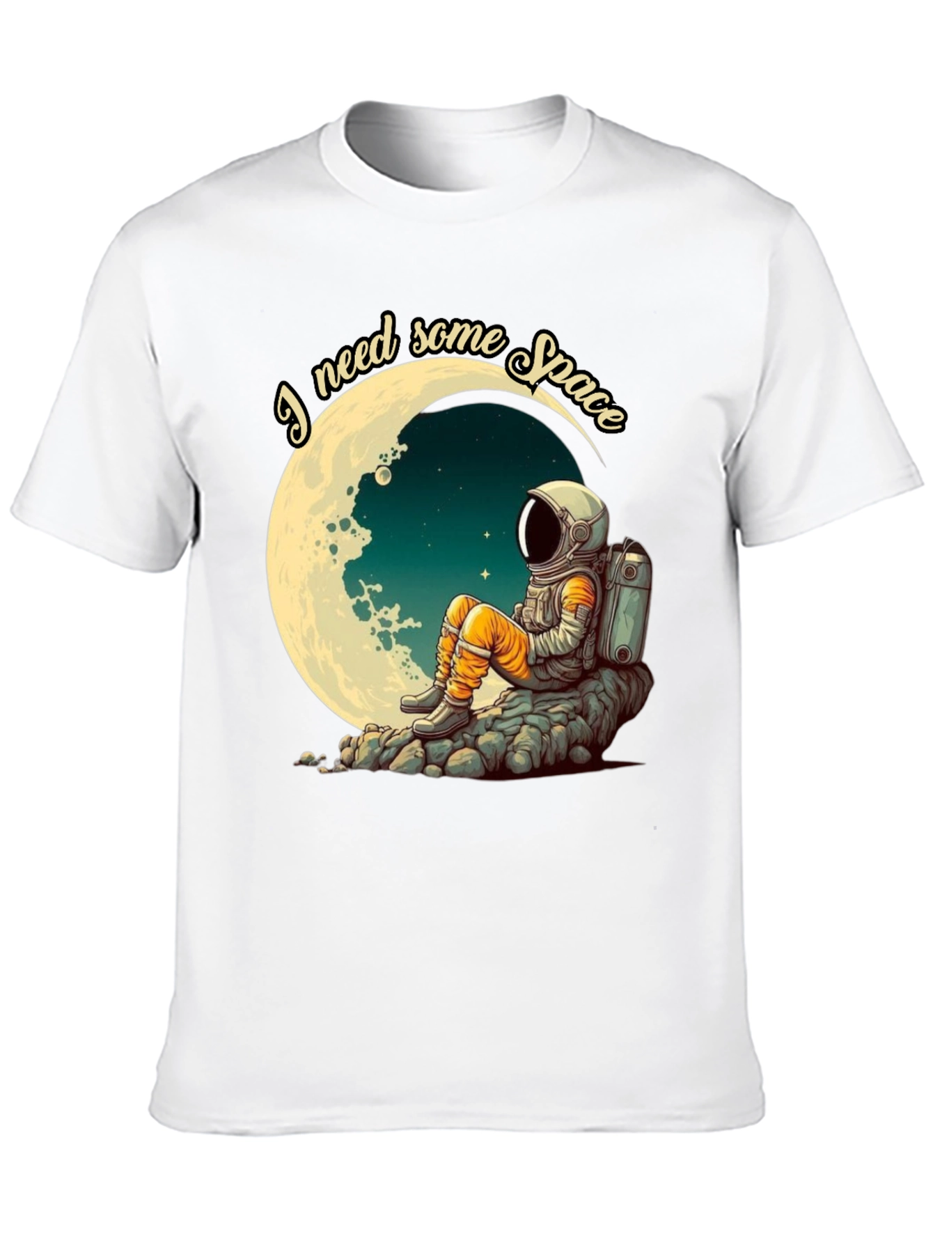 I Need Space T-Shirt - Astronaut Moon Design
