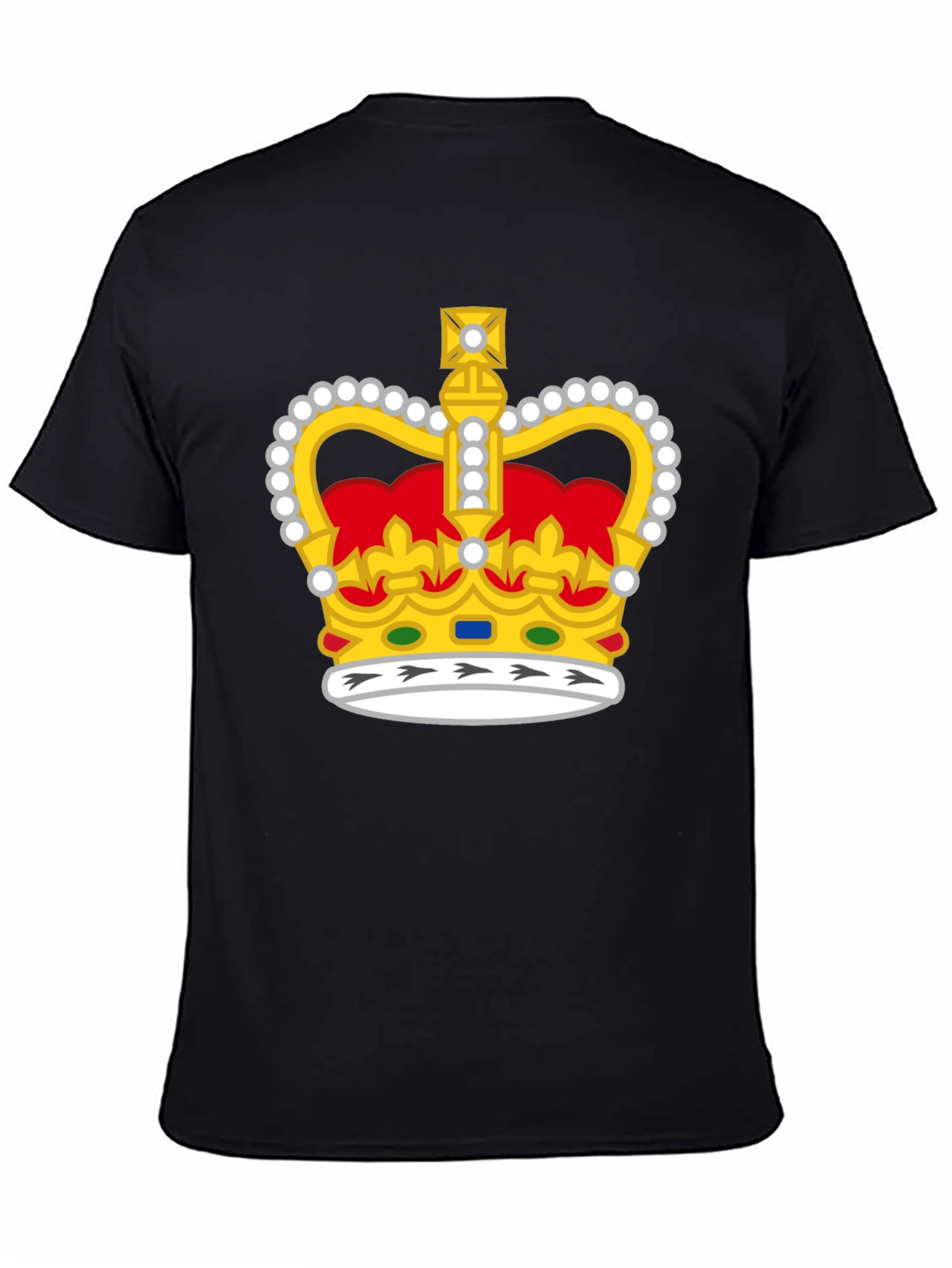 Regal Crown Graphic T-Shirt - Black Cotton Tee