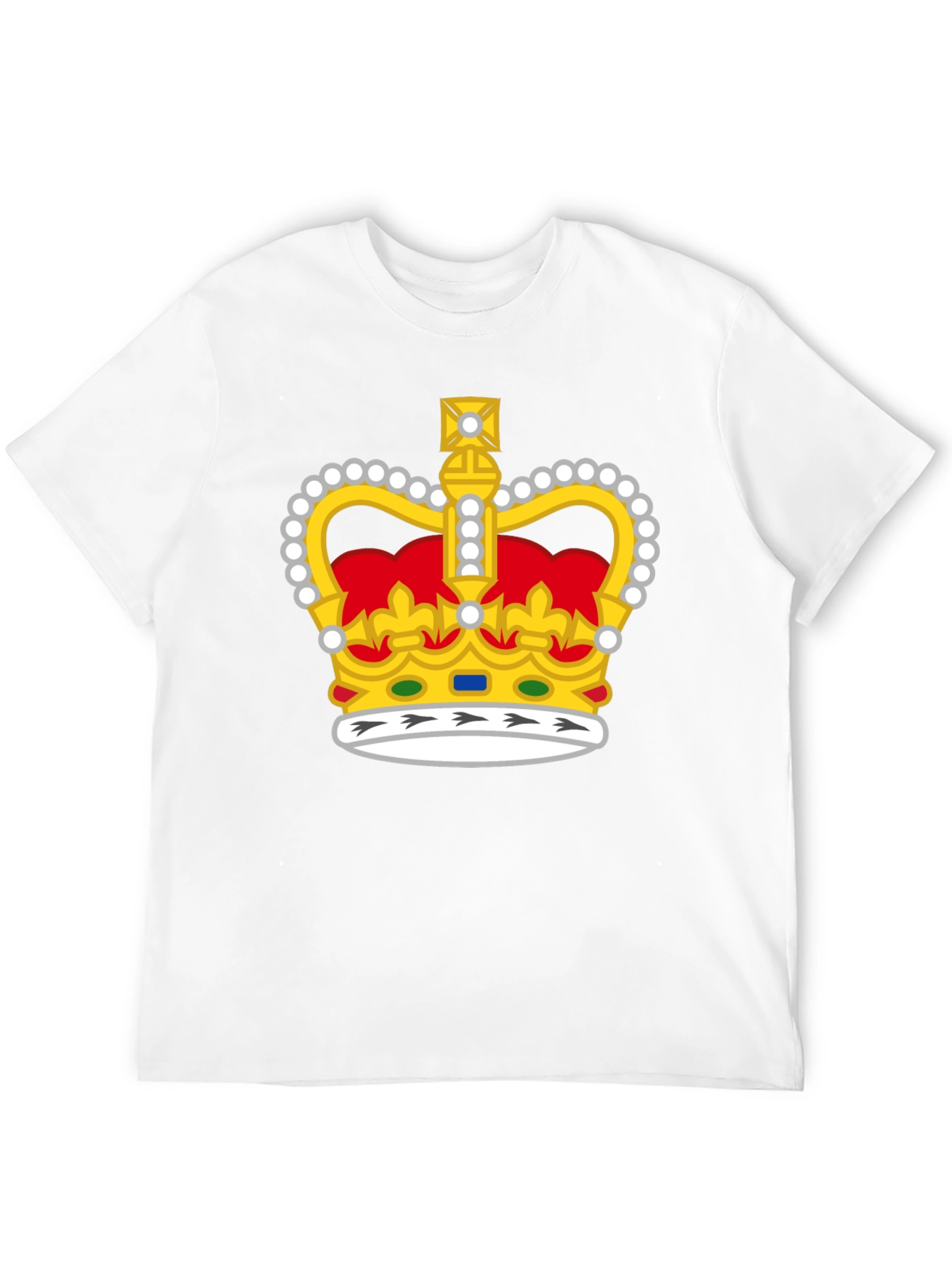 Regal Crown Graphic T-Shirt - Black Cotton Tee