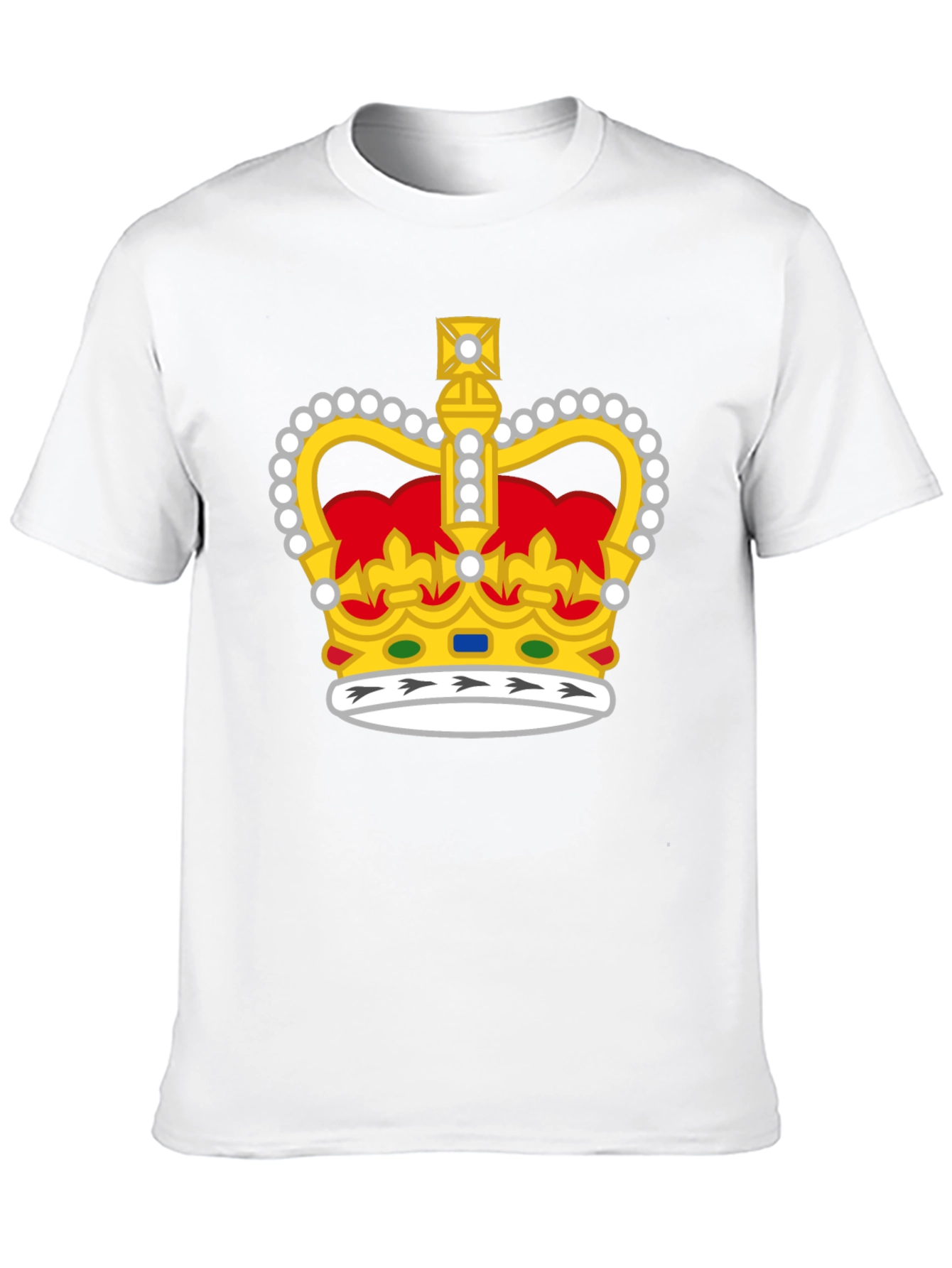 Regal Crown Graphic T-Shirt - Black Cotton Tee