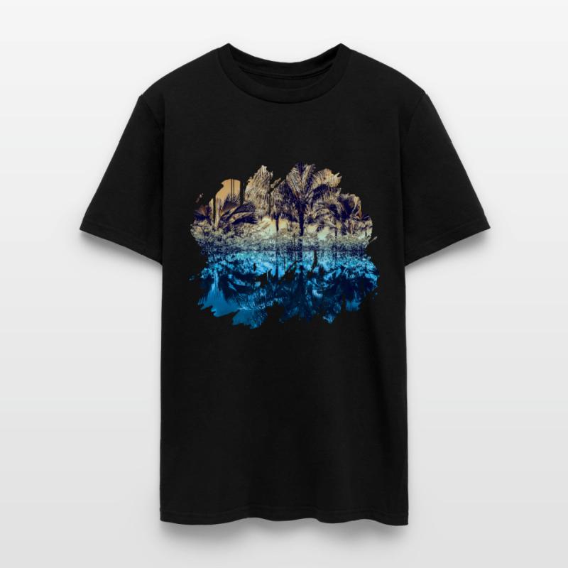 Abstract paradise palm trees on the beach summer g