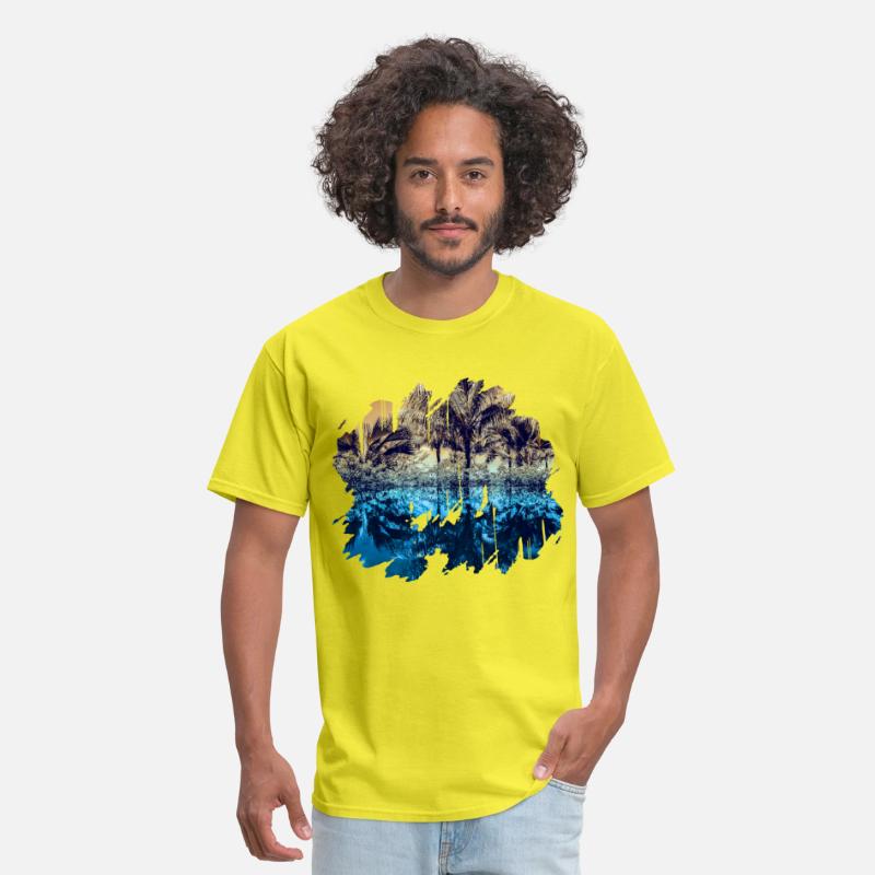 Abstract paradise palm trees on the beach summer g