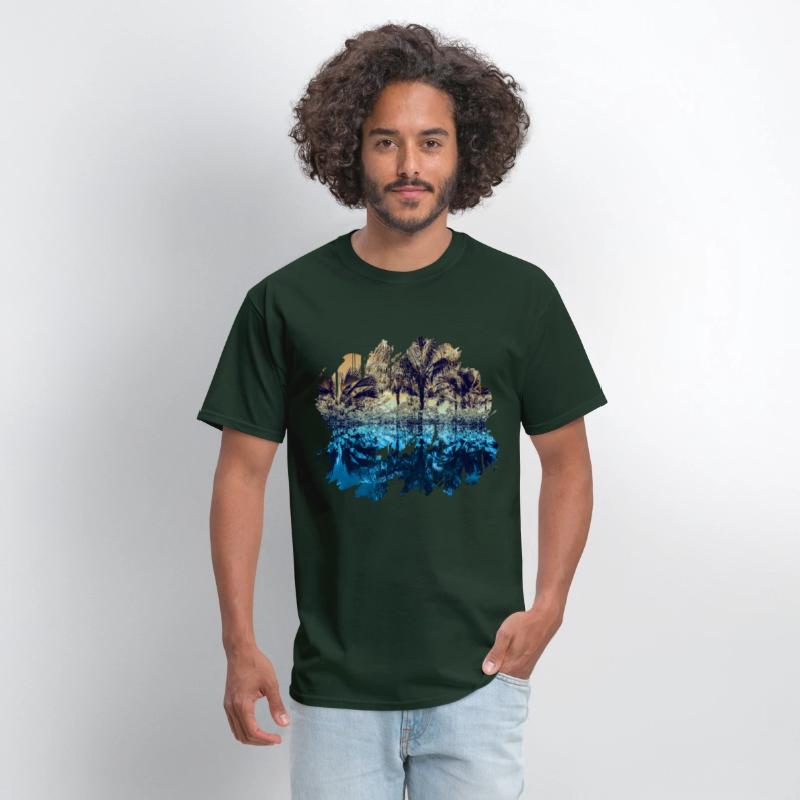 Abstract paradise palm trees on the beach summer g