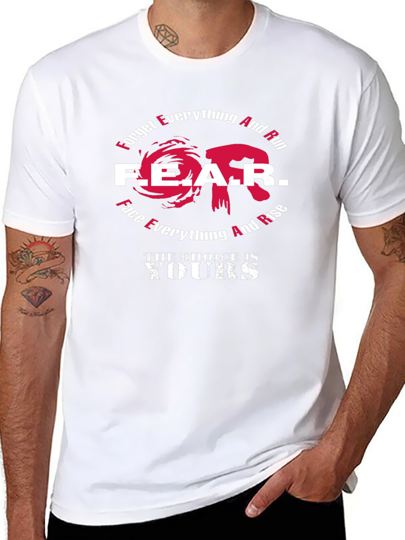 Fear Choice Graphic Tee - Motivational T-Shirt