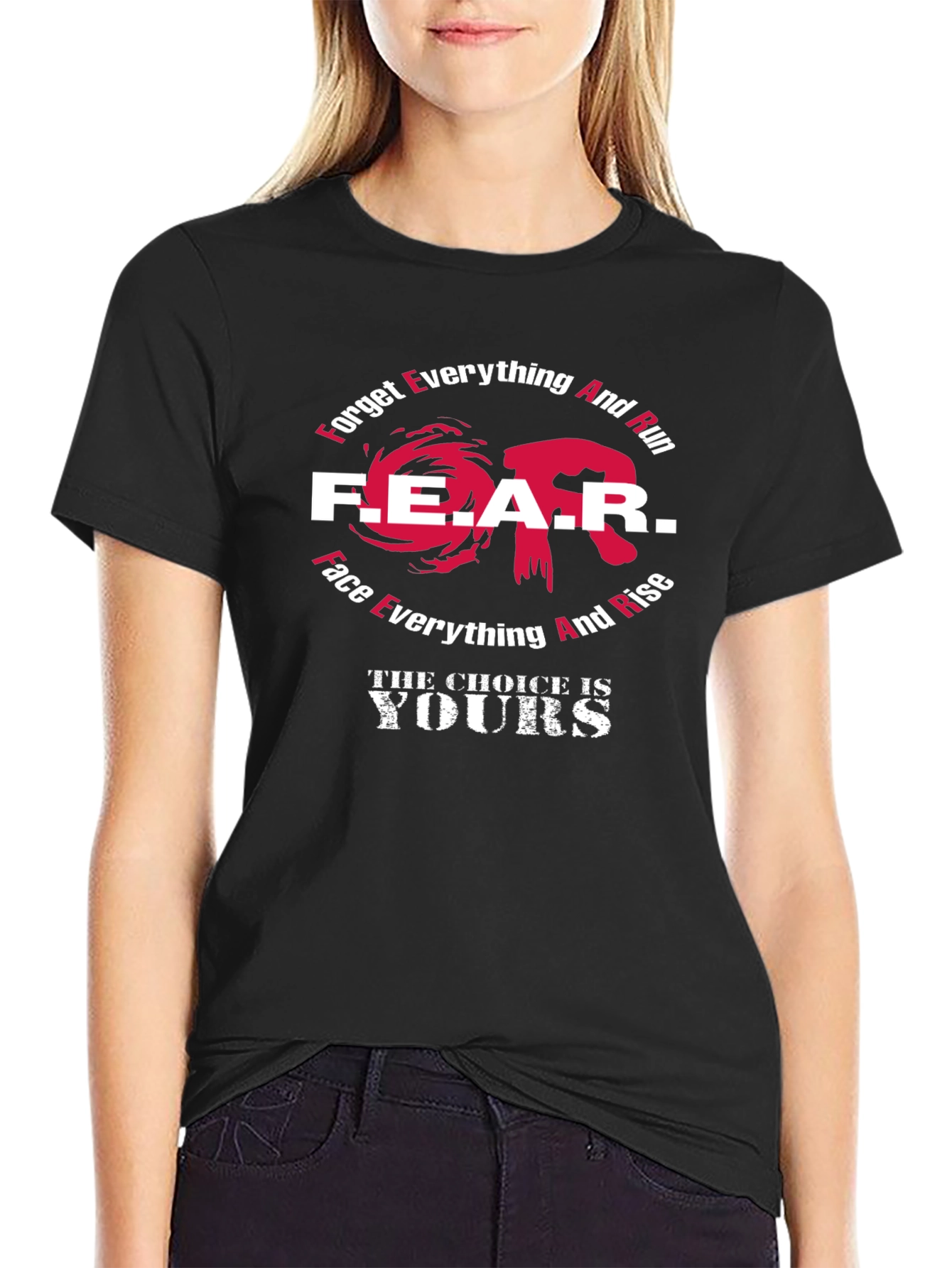 Fear Choice Graphic Tee - Motivational T-Shirt