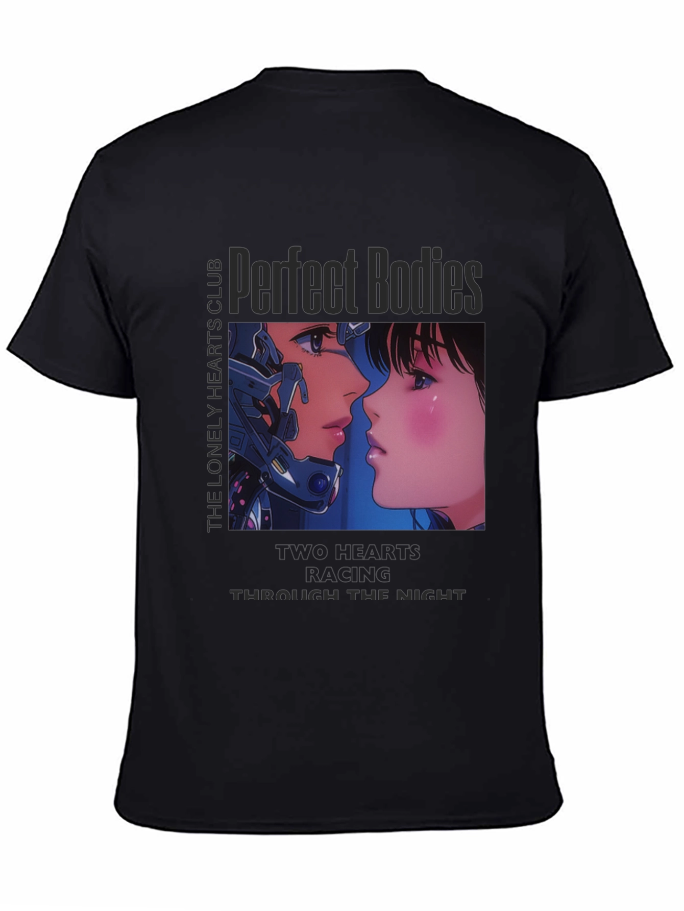 Perfect Bodies Club Anime Graphic Black T-Shirt