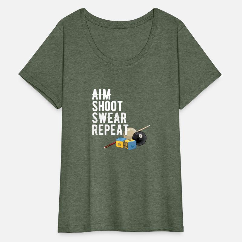 Aim Shoot Swear Repeat - Pool Player - Hall Shark