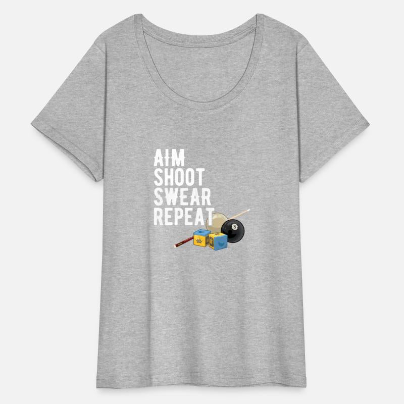 Aim Shoot Swear Repeat - Pool Player - Hall Shark