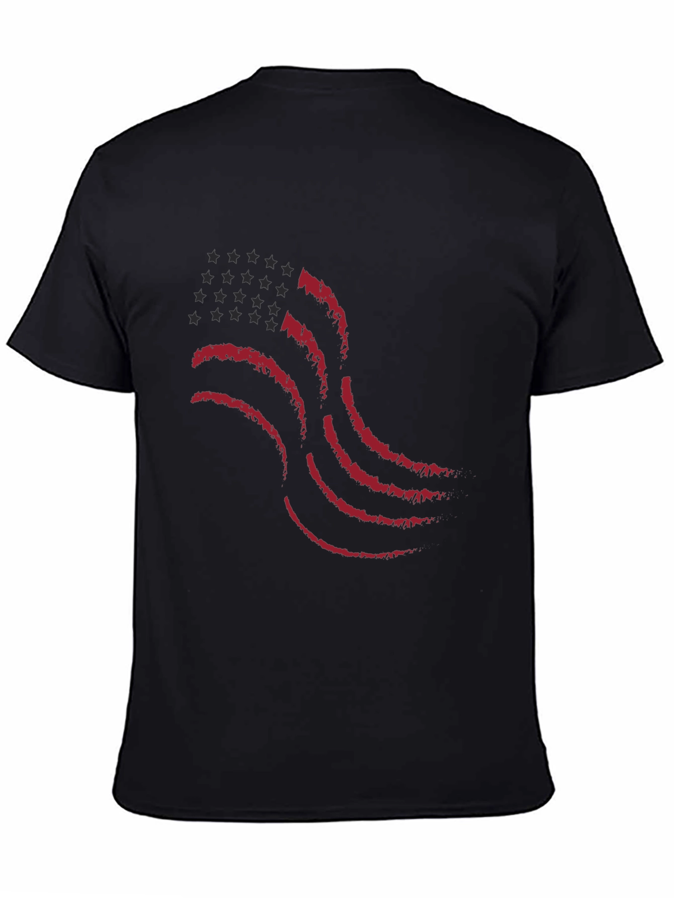 Waving American Flag Graphic T-Shirt