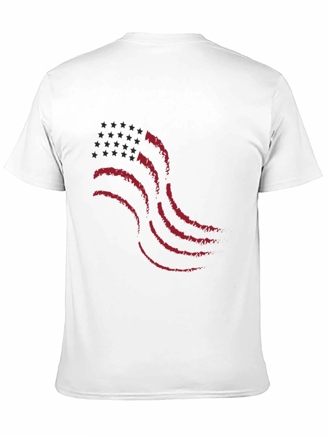 Waving American Flag Graphic T-Shirt
