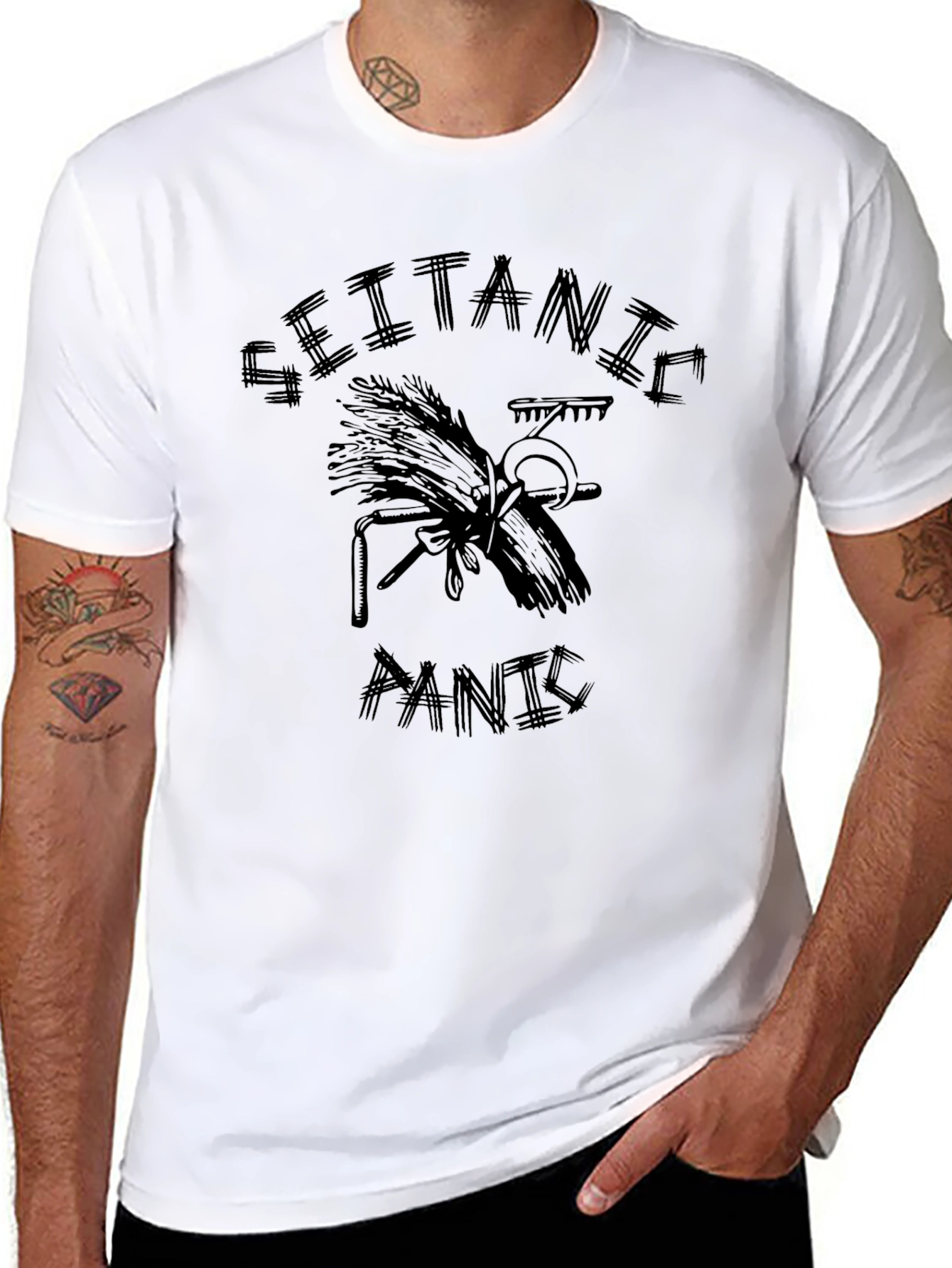 Seitanic Panic T-Shirt - Vegan Humor Tee