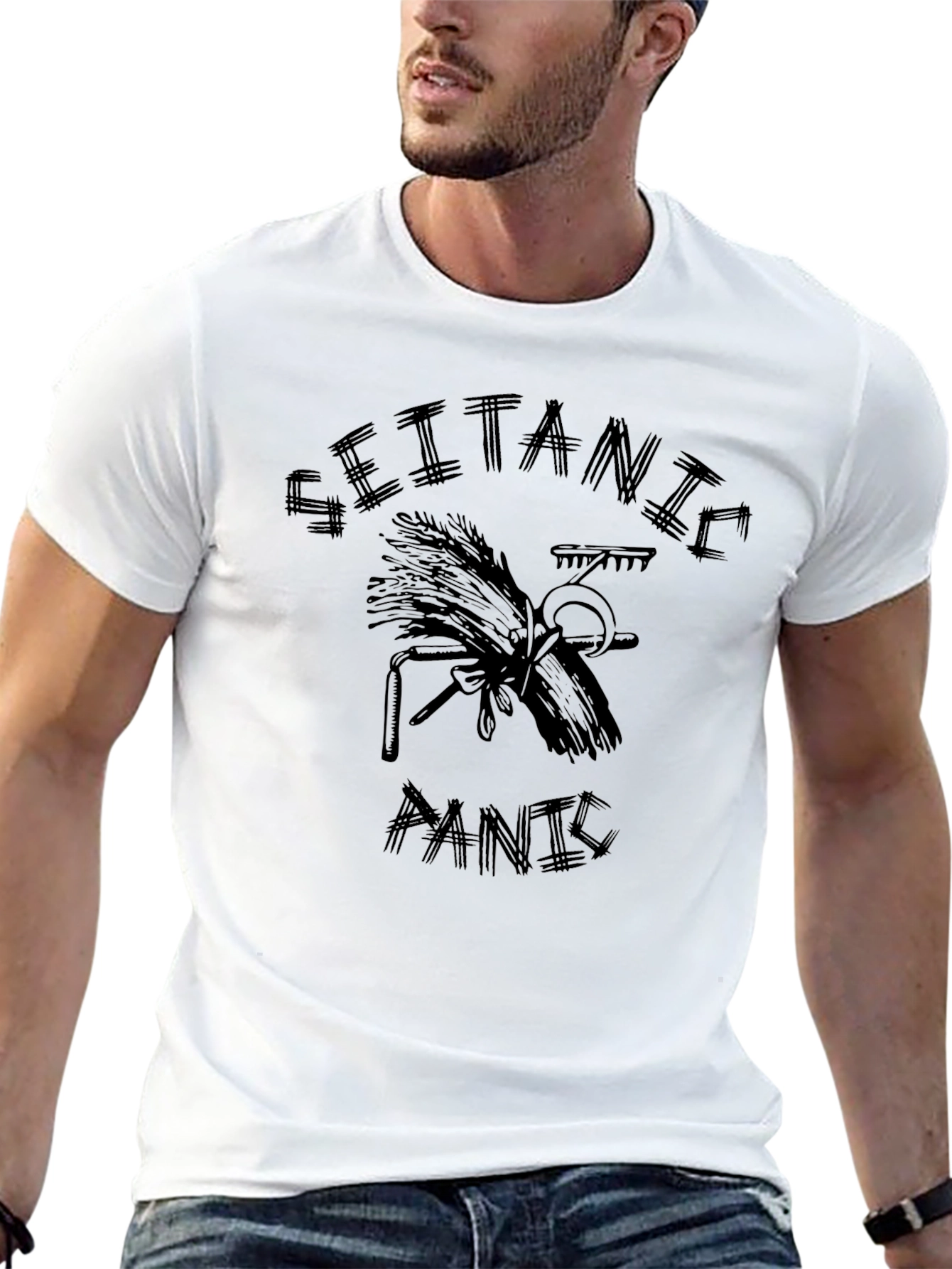 Seitanic Panic T-Shirt - Vegan Humor Tee