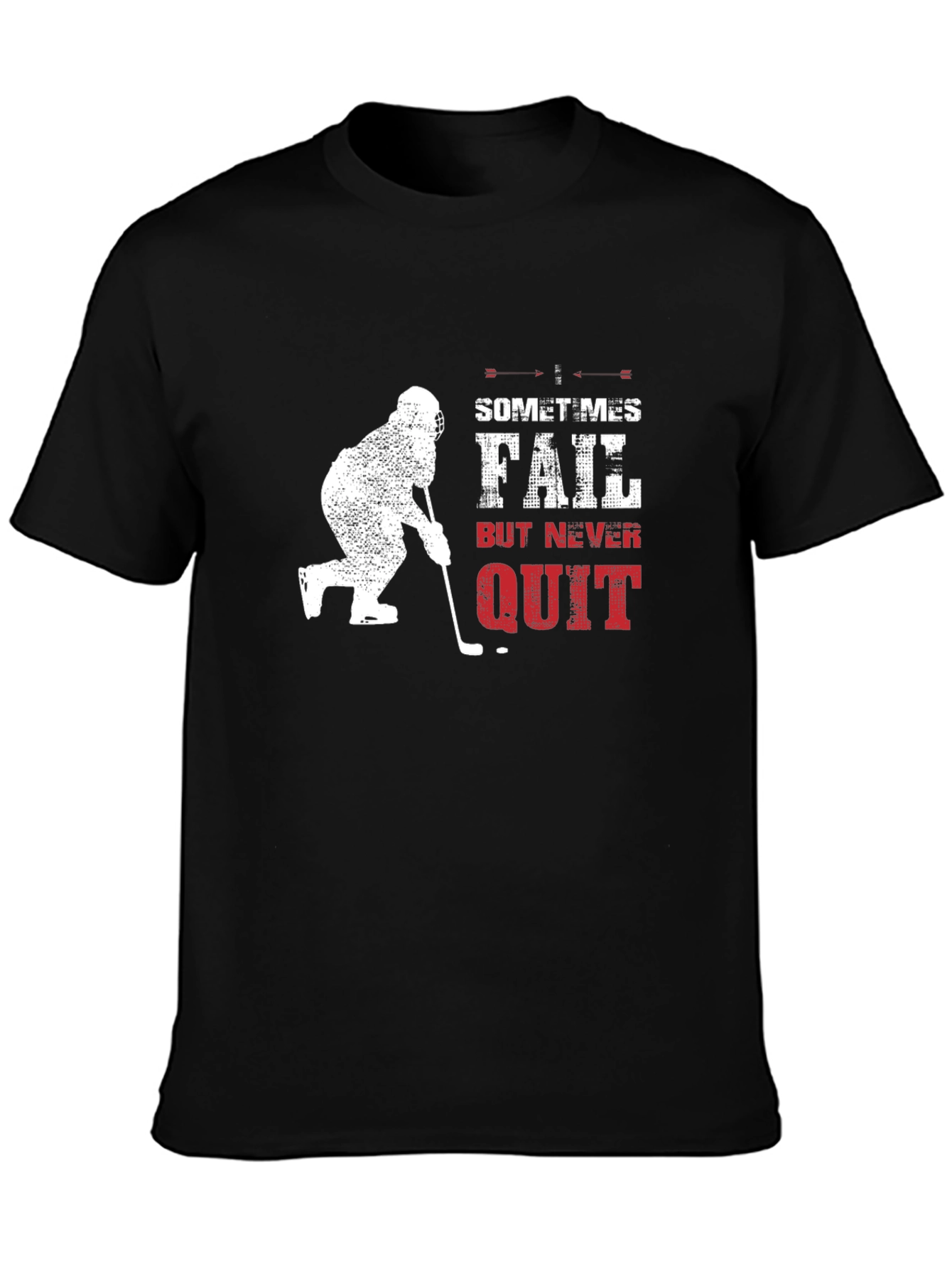 Hockey Never Quit Black T-Shirt