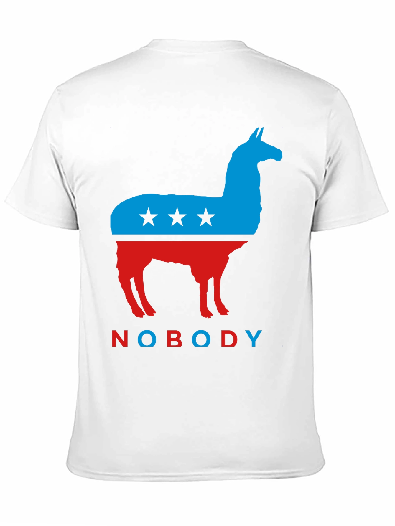 Llama Nobody Graphic Tee - Patriotic Funny T-Shirt