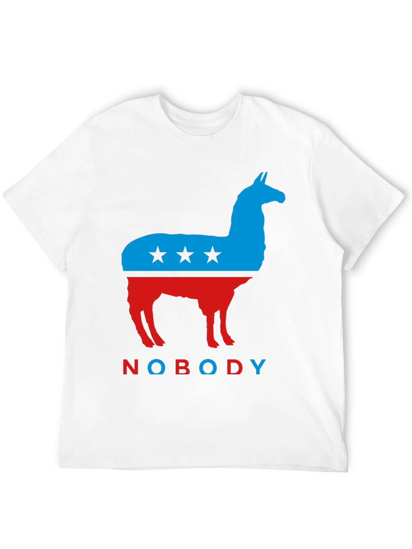 Llama Nobody Graphic Tee - Patriotic Funny T-Shirt