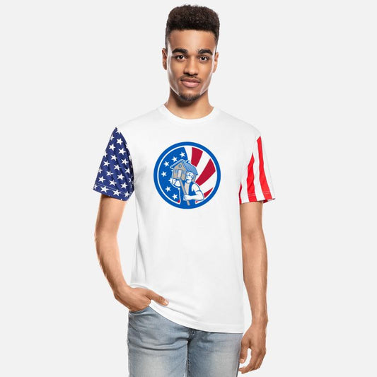 American Builder Carrying House With Spirit Level