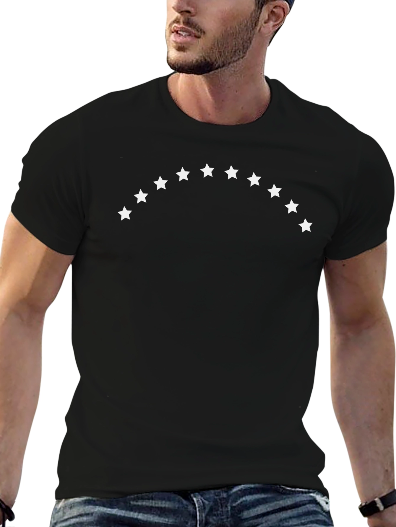 Arc of Stars Graphic Black T-Shirt