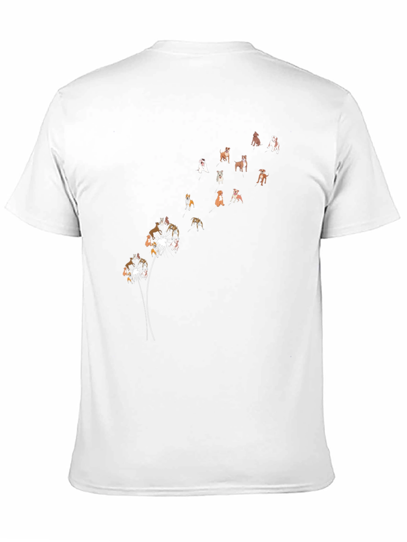 Dog Dandelion Black T-Shirt