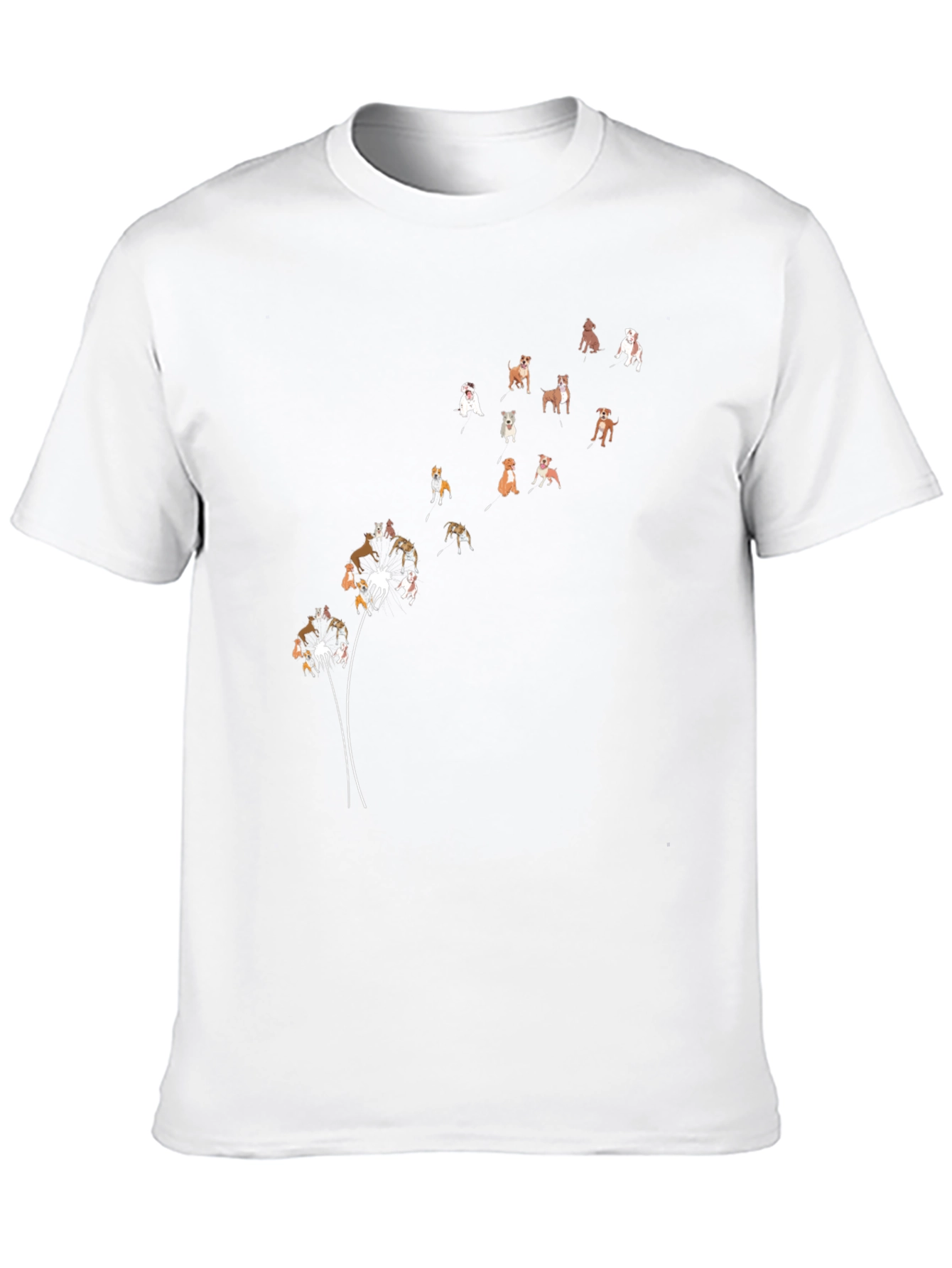 Dog Dandelion Black T-Shirt