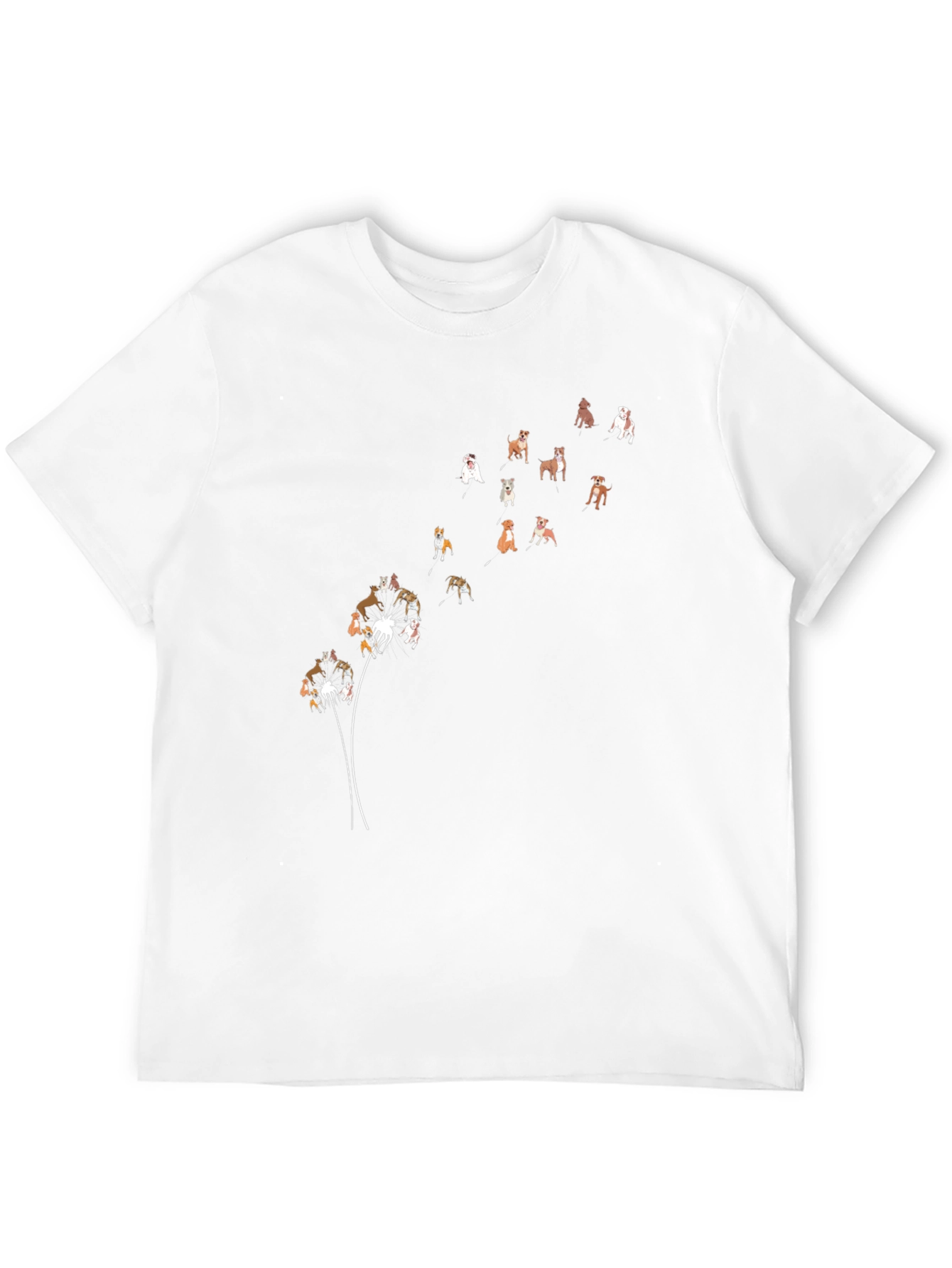 Dog Dandelion Black T-Shirt