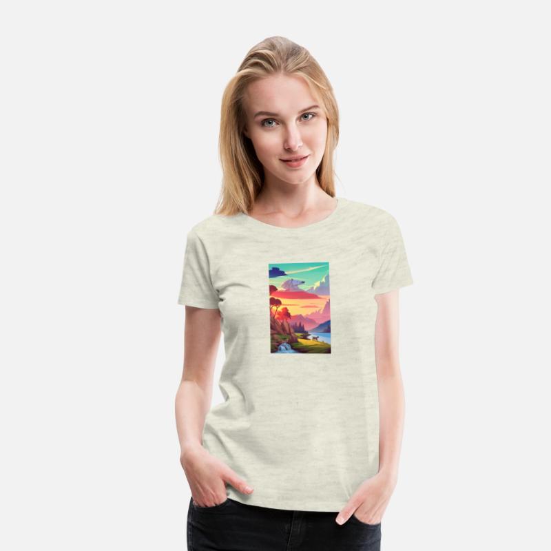 Animals print tshirt Landscape Art Lover Gift Unis