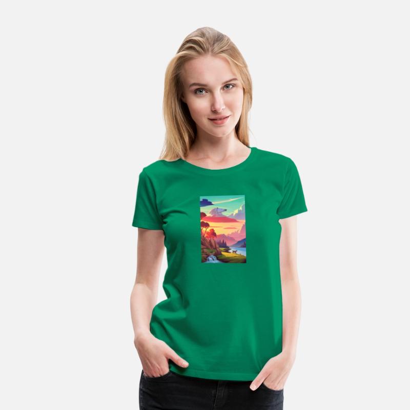 Animals print tshirt Landscape Art Lover Gift Unis