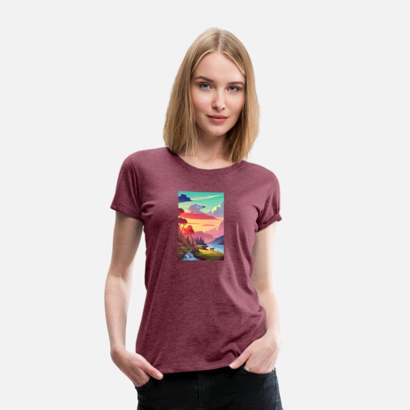 Animals print tshirt Landscape Art Lover Gift Unis