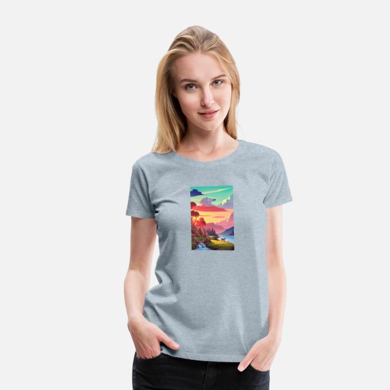 Animals print tshirt Landscape Art Lover Gift Unis