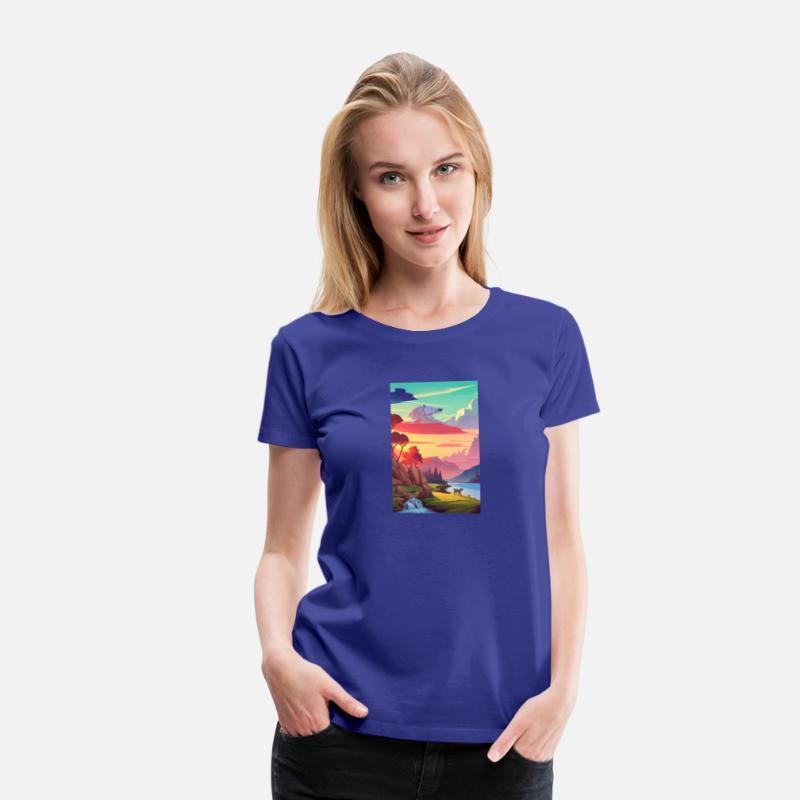 Animals print tshirt Landscape Art Lover Gift Unis
