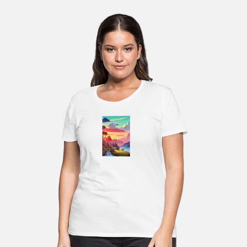 Animals print tshirt Landscape Art Lover Gift Unis