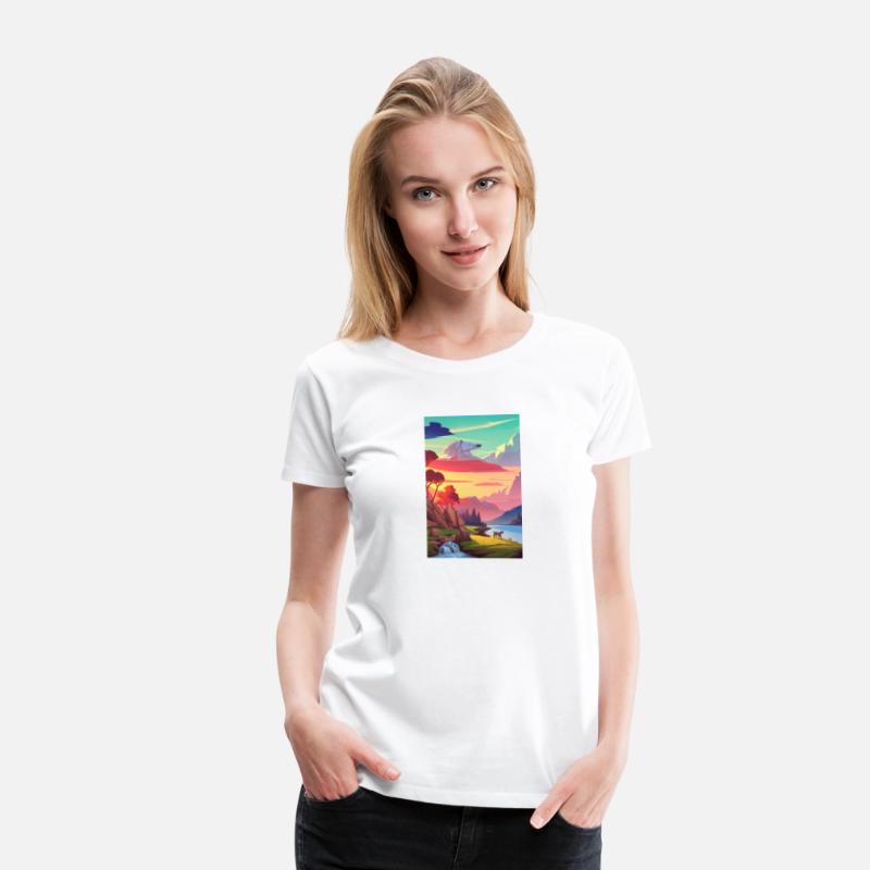 Animals print tshirt Landscape Art Lover Gift Unis