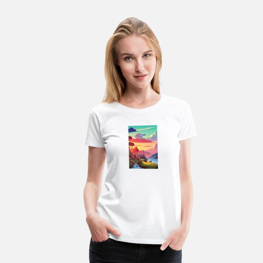 Animals print tshirt Landscape Art Lover Gift Unis