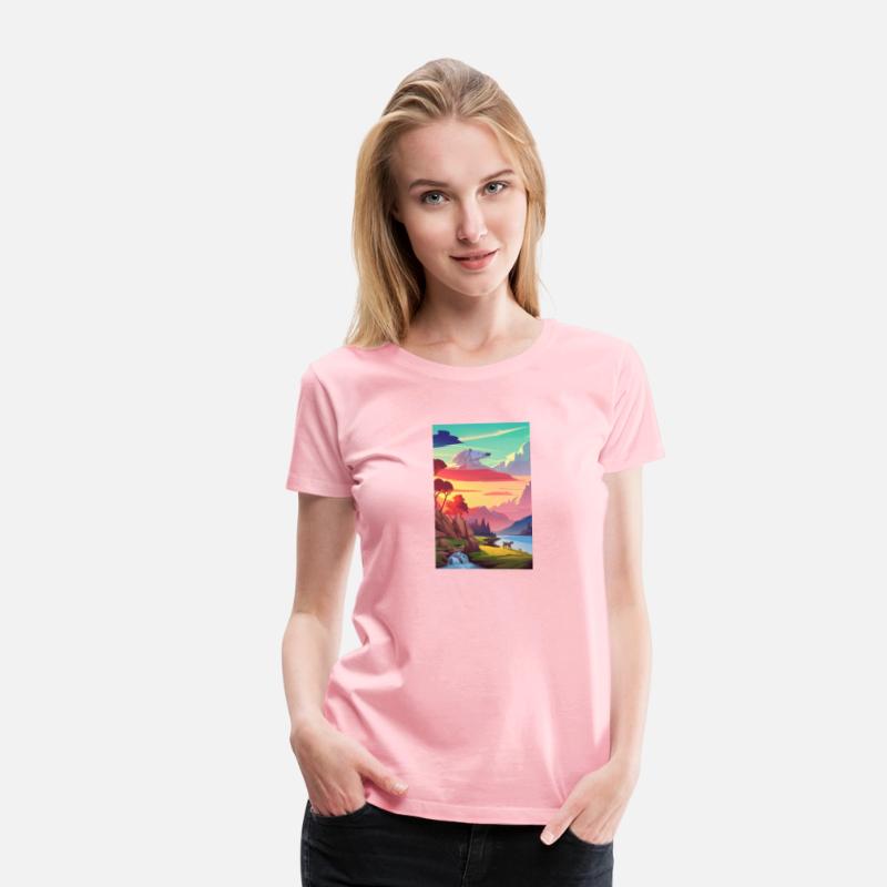 Animals print tshirt Landscape Art Lover Gift Unis