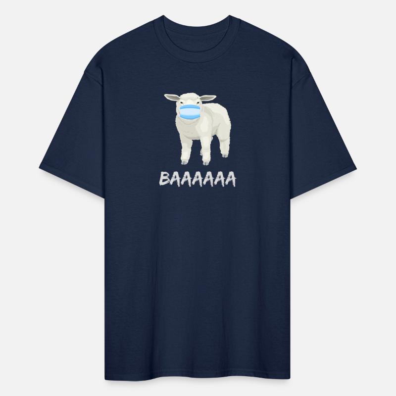 Anti mask sheep or sheeple with face mask