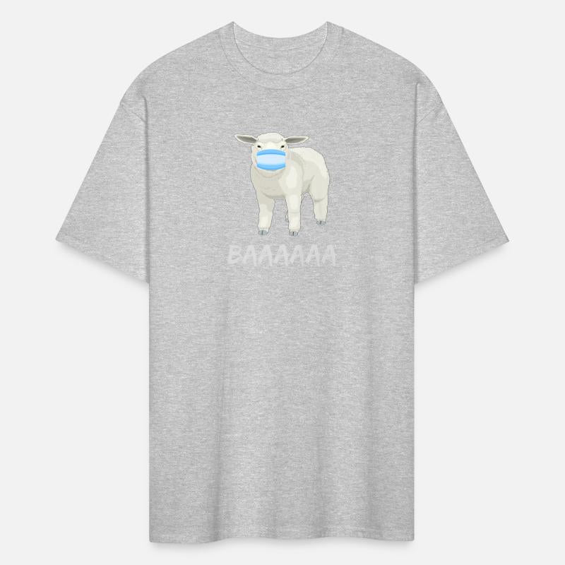 Anti mask sheep or sheeple with face mask