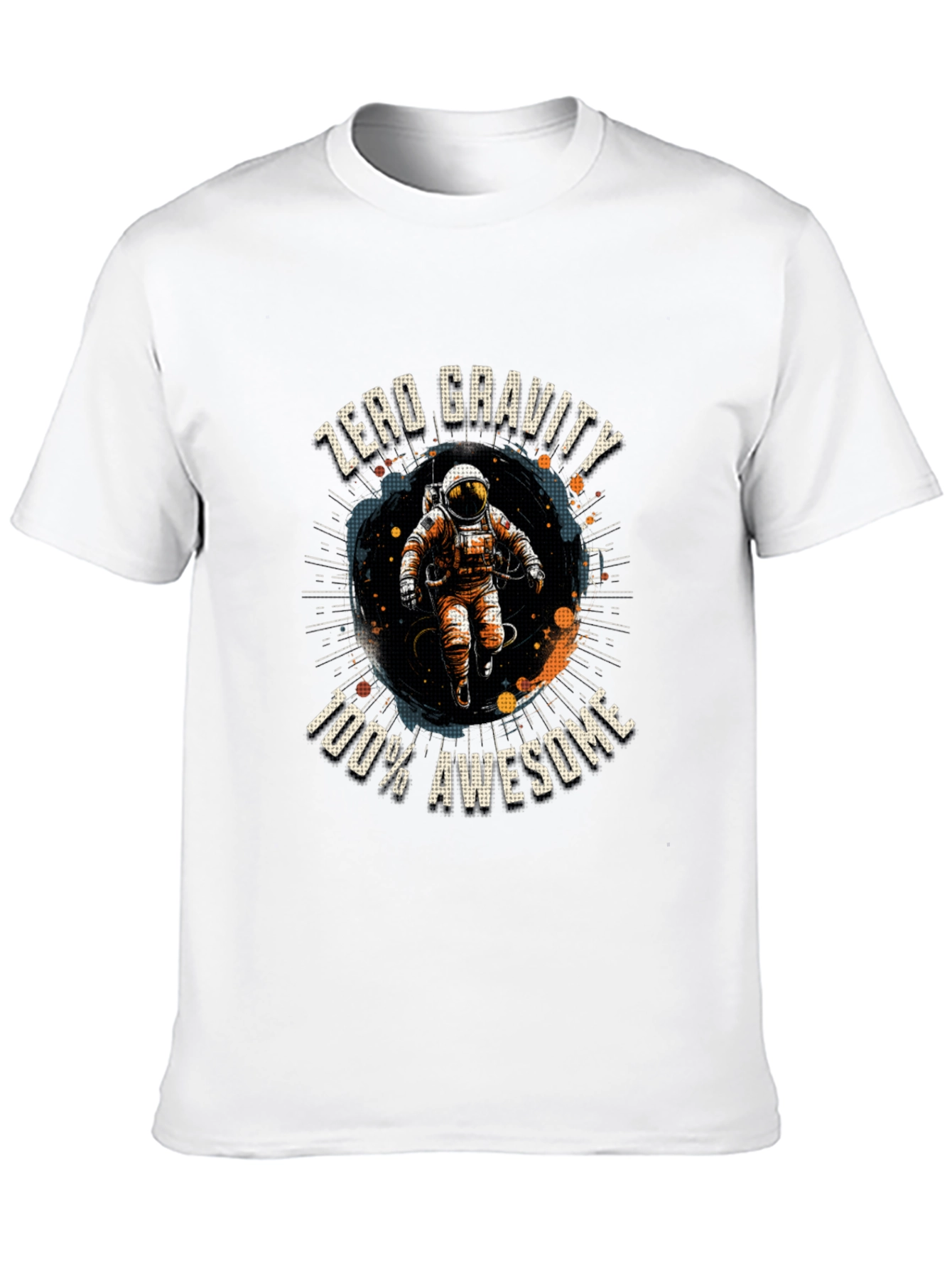 Zero Gravity Awesome Astronaut Graphic T-Shirt