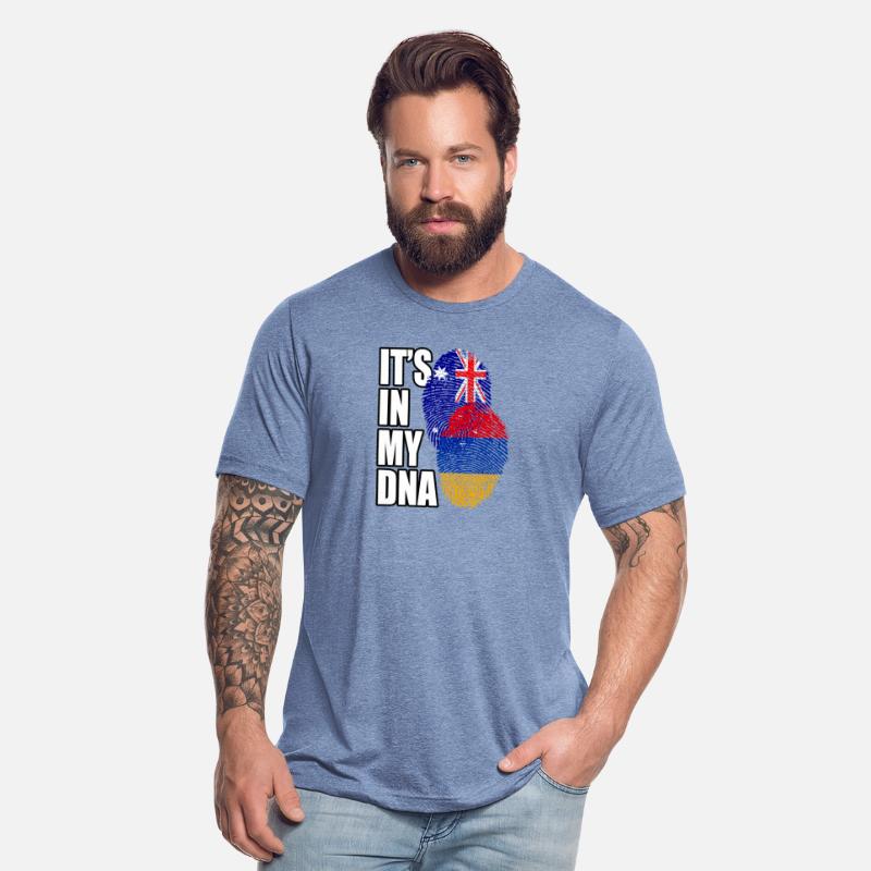 Armenian And Australian Mix Heritage DNA Flag