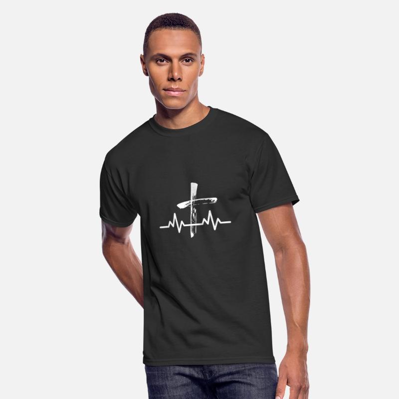Artistic Heartbeat Cross Christian Motif