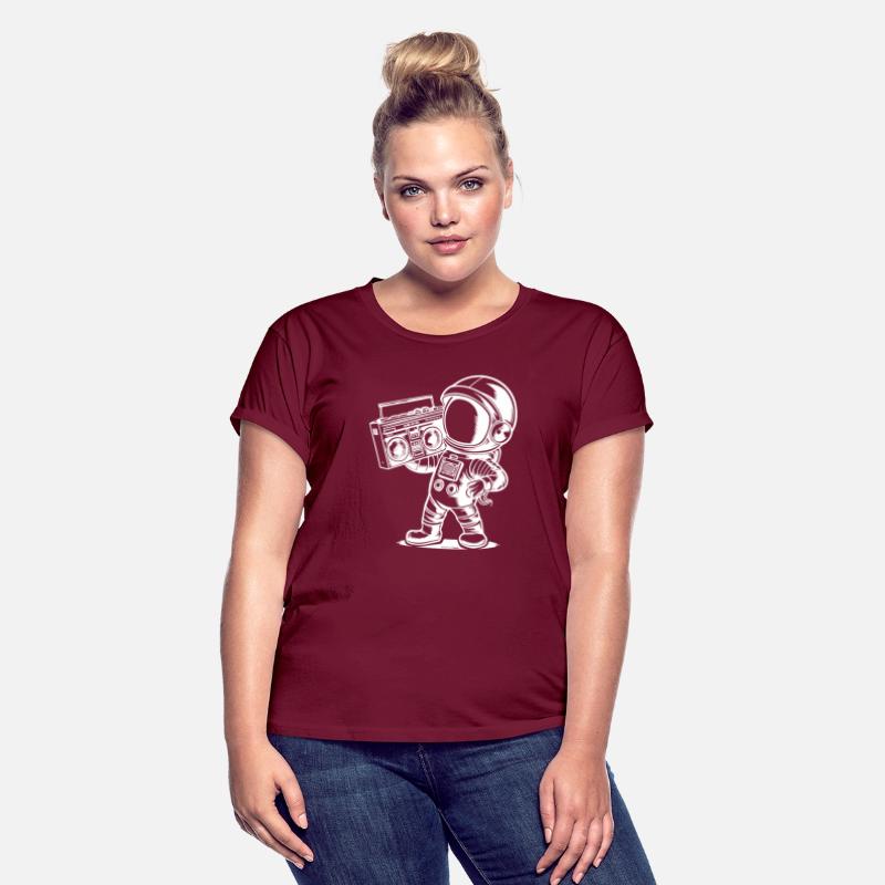 Astronaut With Boombox Radio White