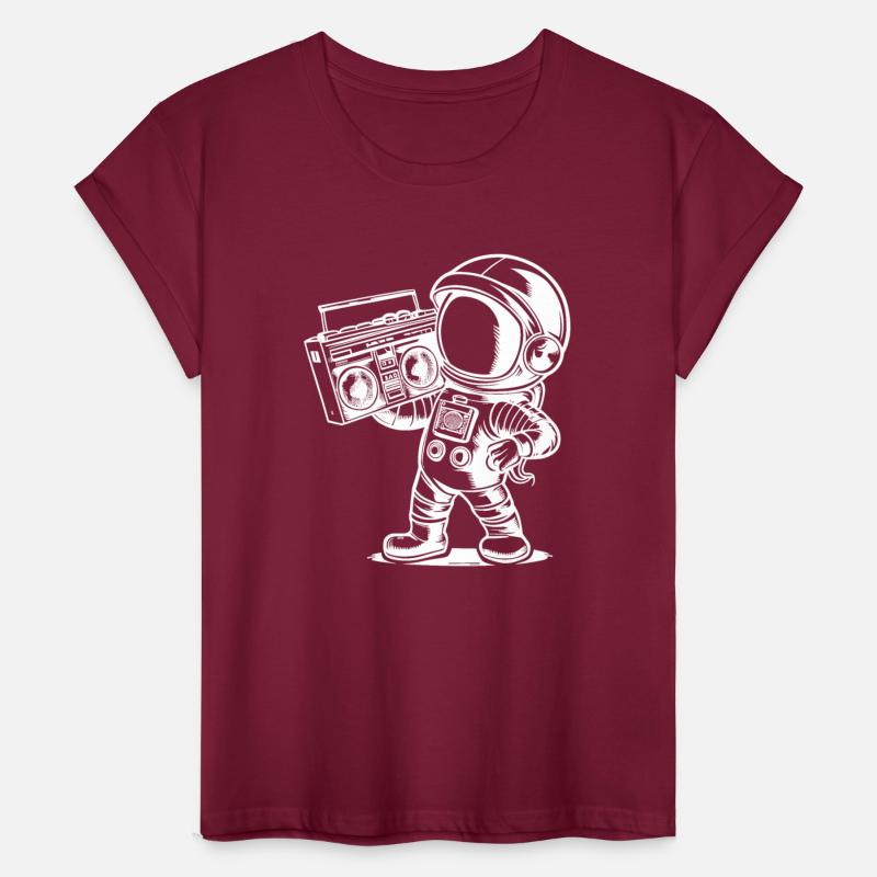 Astronaut With Boombox Radio White