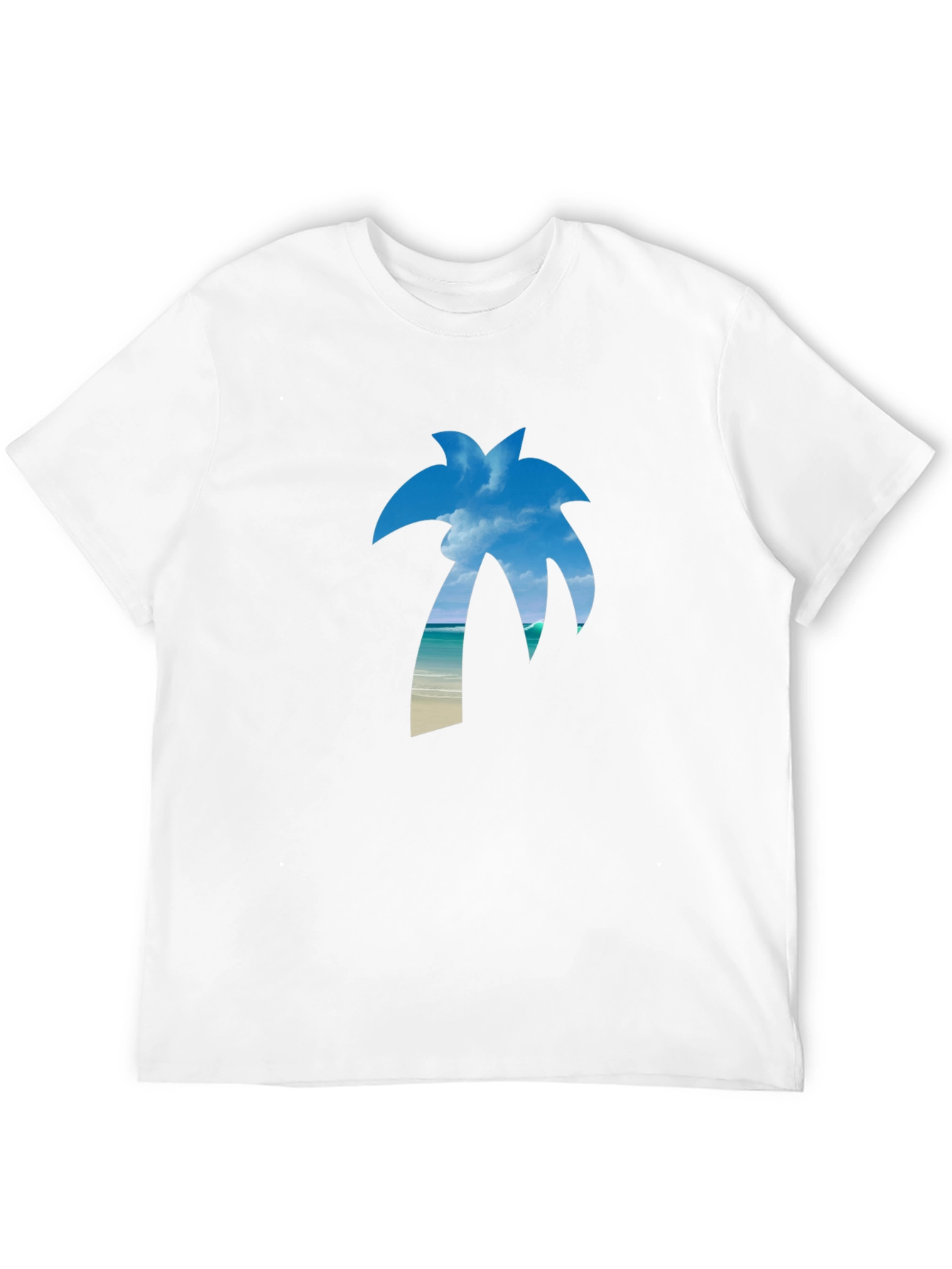 Tropical Palm Tree Graphic Tee - Black